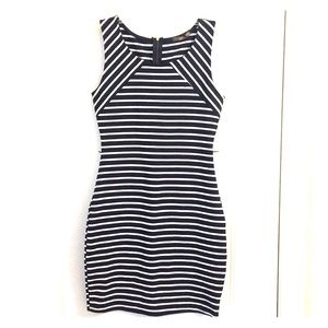 Navy and white dress